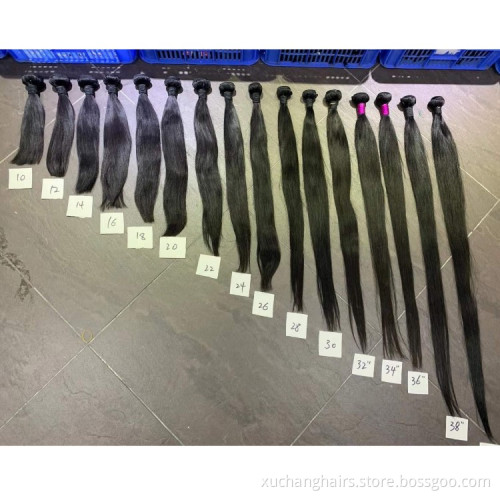 Usexy Hair 32 34 36 38 40 Inch Straight Human Hair Weave Bundles Virgin Brazilian Hair extension